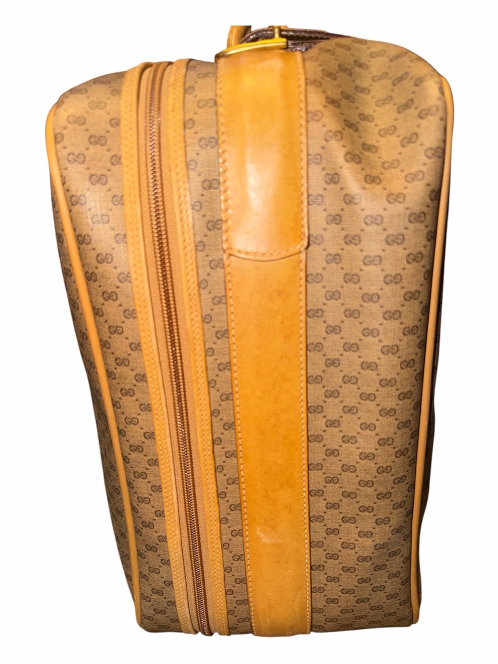 Vintage Gucci Micro GG Plus Monogram Luggage Suitcase 23" - Made in Italy - Picture 4 of 11